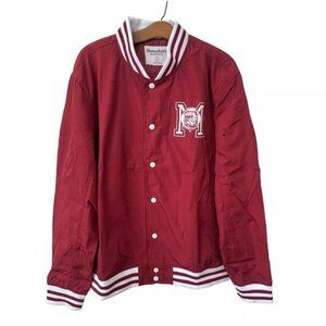 Homefield Men's Varsity Jacket XL Maroon White Bulldog Embroidered
